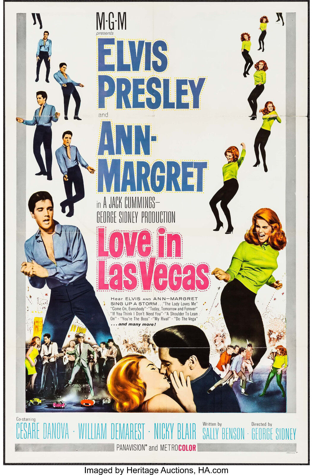 Movie Poster Love In Viva Las Vegas 1964 International 68,5 x 104,14 cm Sehr guter Zustand 7.5 Elvis