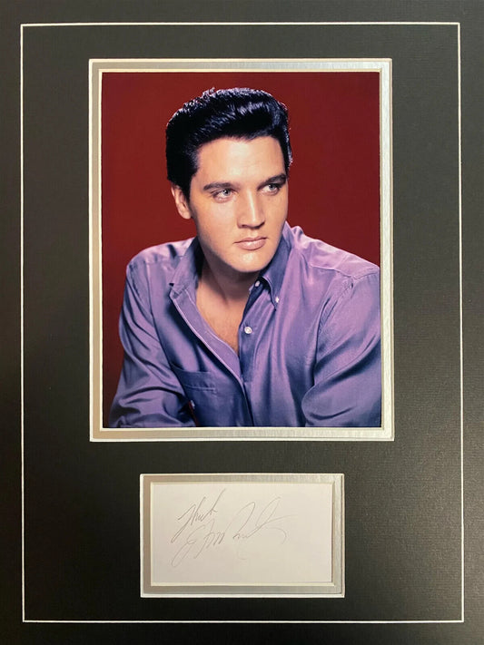 Elvis Presley signiertes Display COA