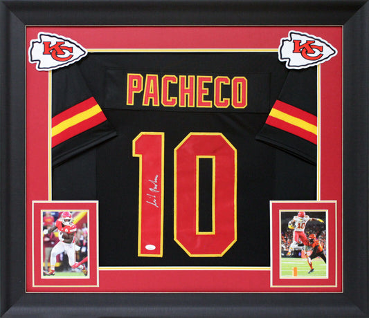 Chiefs Isiah Pacheco authentisch signiertes, gerahmtes Trikot