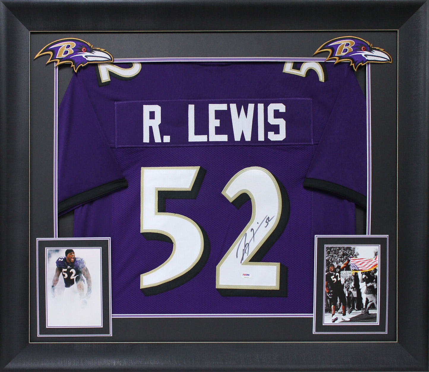 Ravens Ray Lewis authentisch signiertes, gerahmtes Trikot