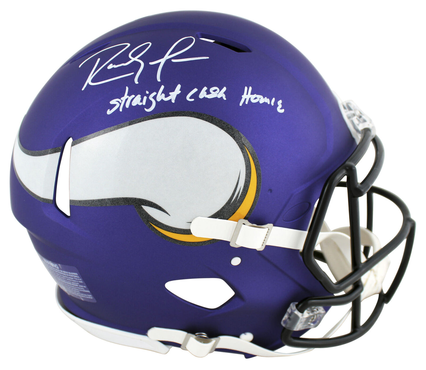 Vikings Randy Moss ""SCH"" authentisch signierter Full Size Speed Proline Helm in voller Größe BAS