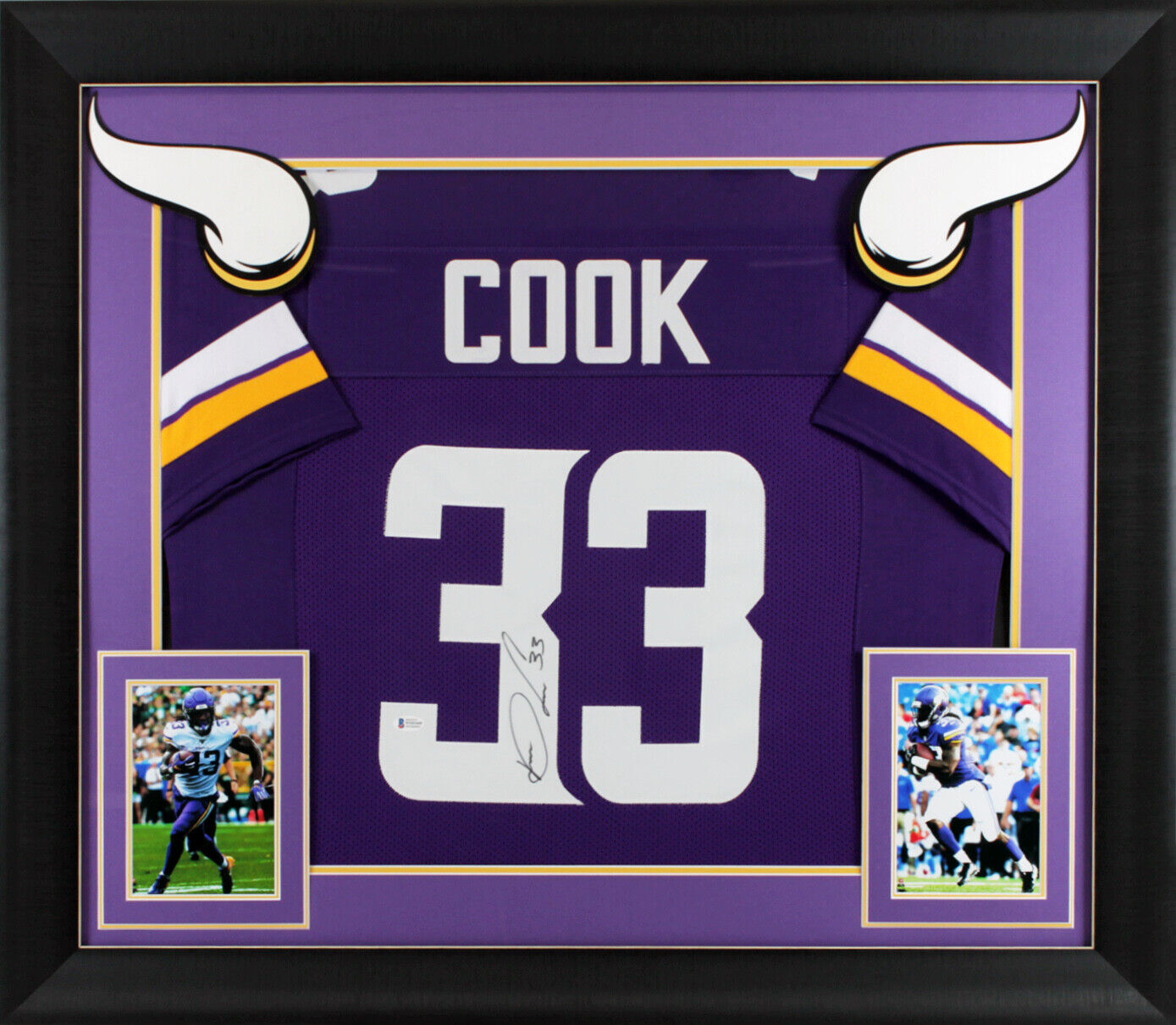 Vikings Dalvin Cook authentisch signiertes, gerahmtes Trikot