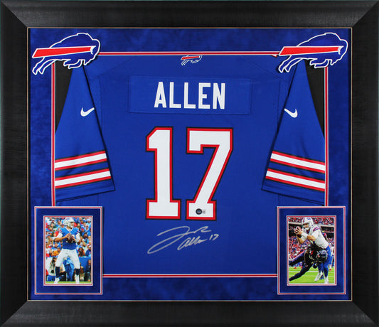 Bills Josh Allen authentisch signiertes, gerahmtes Trikot