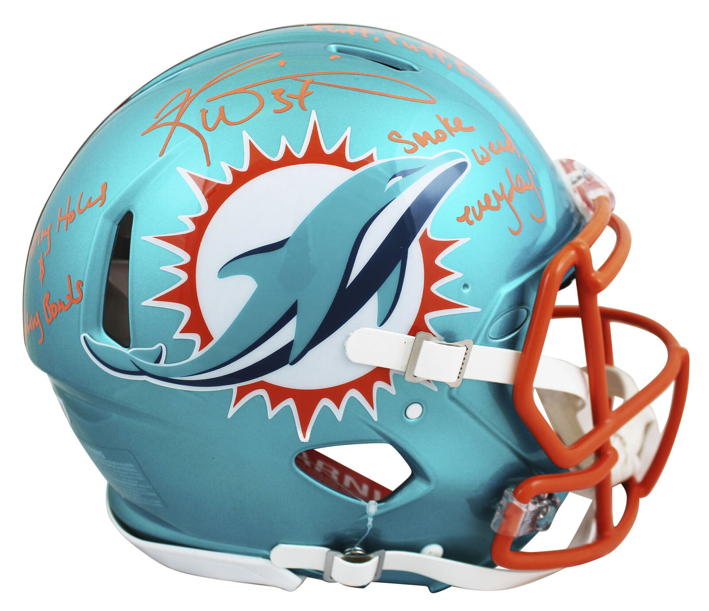 Dolphins Ricky Williams ""3x Insc"" authentisch signierter Speed Proline Helm in voller Größe BAS