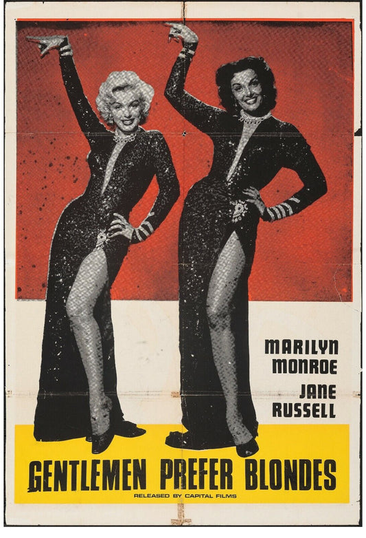 Filmposter - Marilyn Monroe - Gentlemen Prefer Blondes 1954 Südafrika 71 x 101 cm fein 6