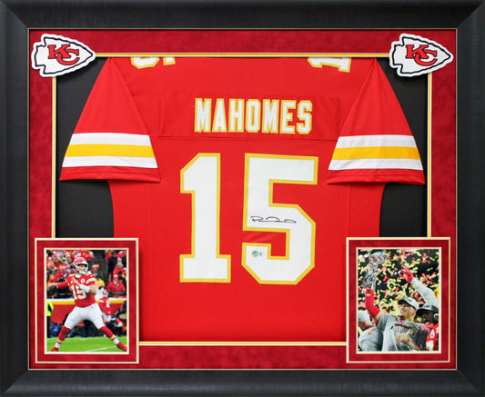 Chiefs Patrick Mahomes authentisch signiertes, gerahmtes Trikot