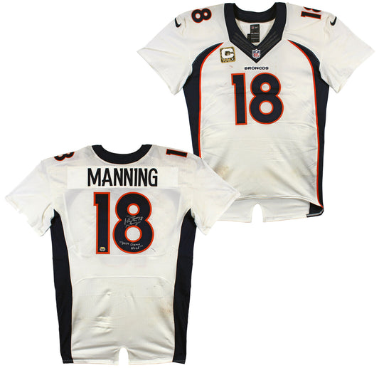 Broncos Peyton Manning 2014 Spiel gebraucht signiertes Nike Trikot