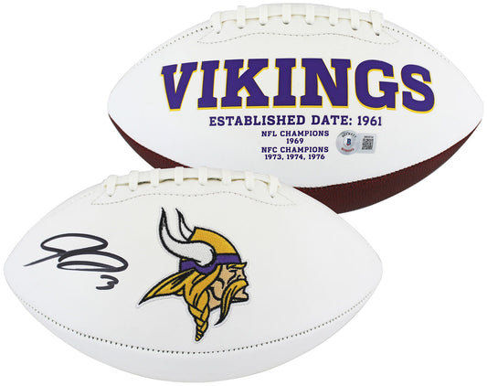 Vikings Jordan Addison signierter Rawlings Ball