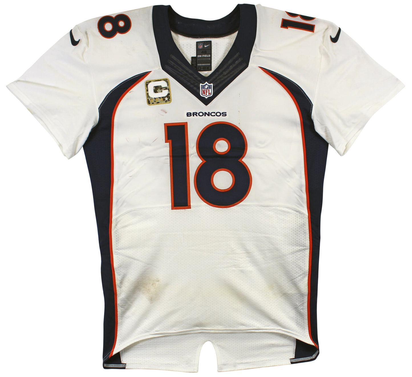 Broncos Peyton Manning 2014 Spiel gebraucht signiertes Nike Trikot