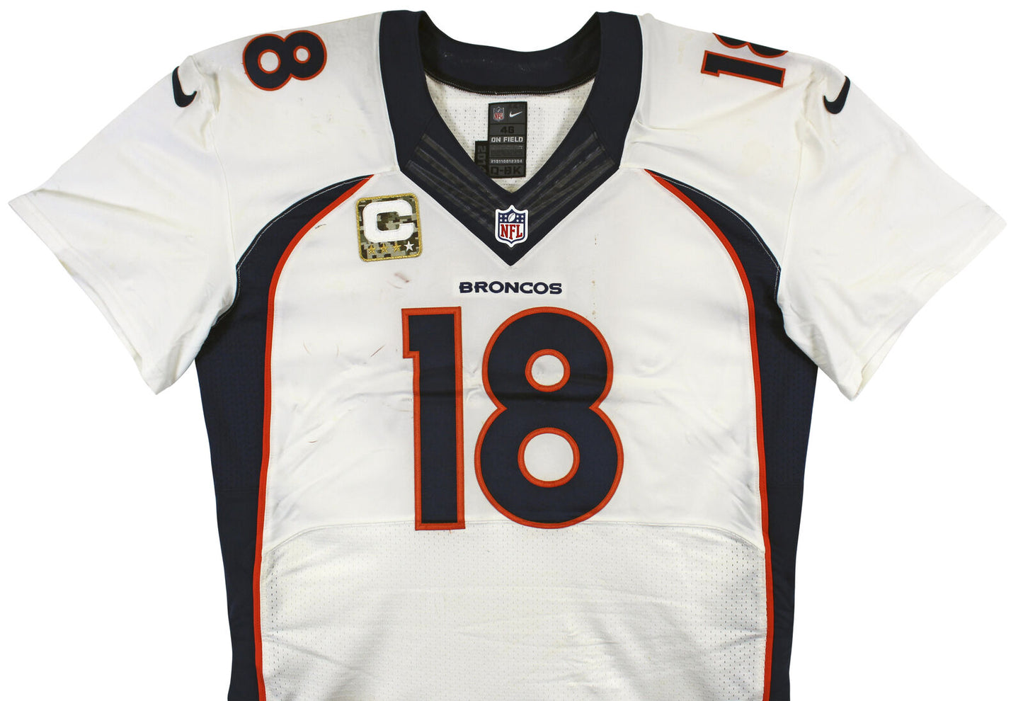 Broncos Peyton Manning 2014 Spiel gebraucht signiertes Nike Trikot