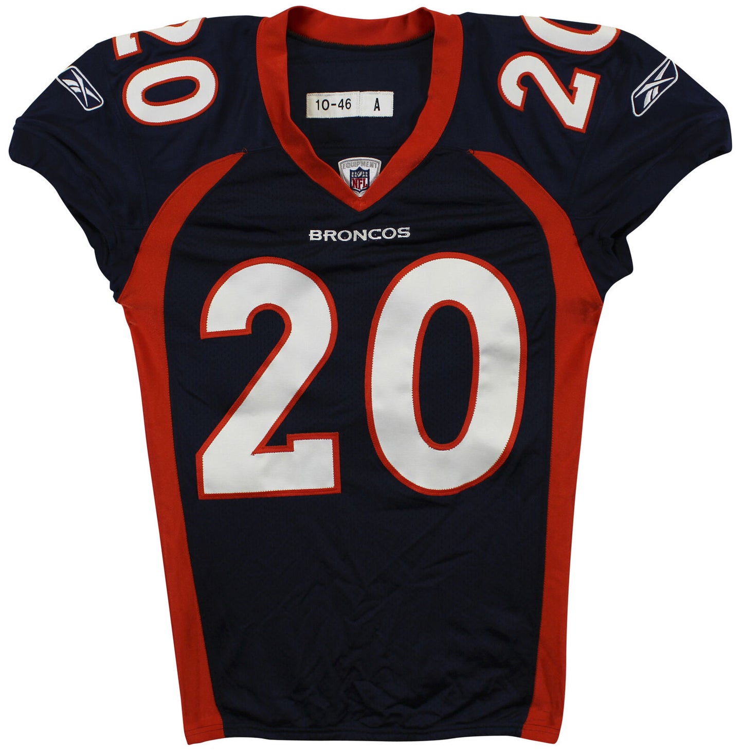 Brian Dawkins "HOF 18 2010 Spiel gebraucht!!" Signiert 2010 GU marineblau Nike Trikot BAS