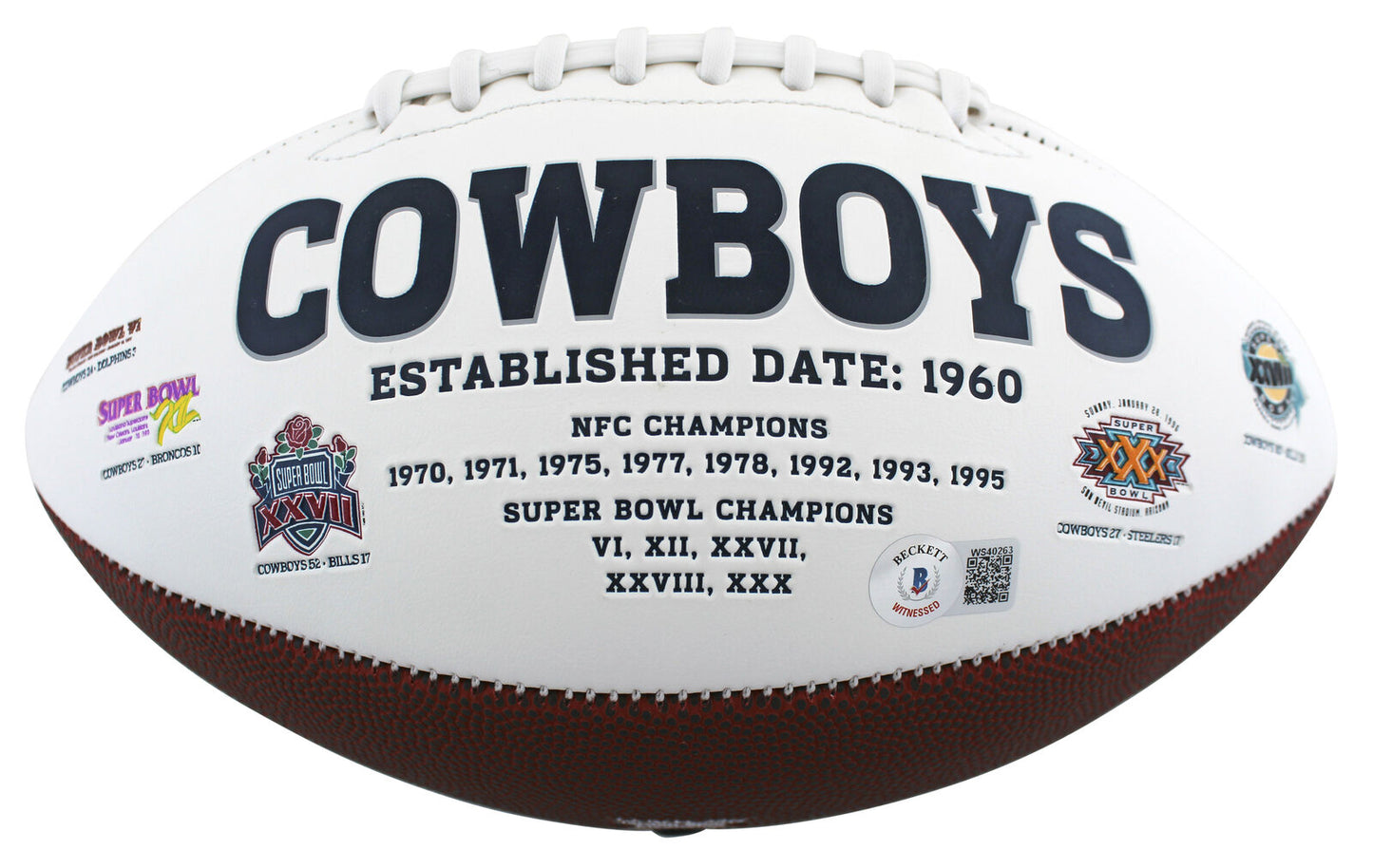 Cowboys Deion Sanders signierter Super Bowl Ball