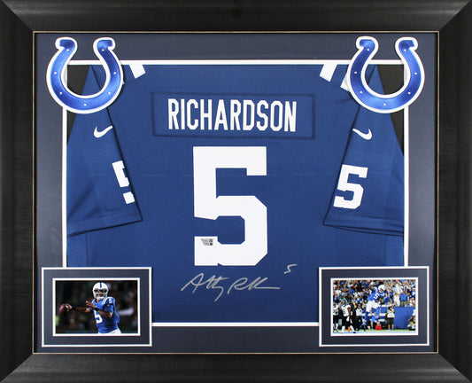 Colts Anthony Richardson authentisch signiertes, gerahmtes Trikot