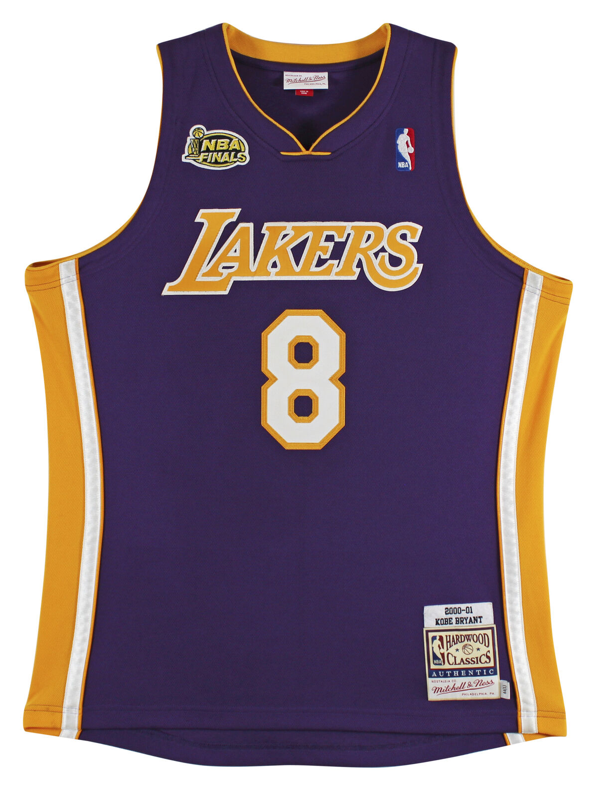 Lakers Kobe Bryant signiert lila M&N 2000-01 TB HWC gerahmtes Trikot