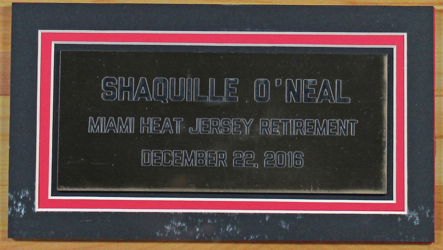 Miami Heat Ruhestand Nummer gerahmte Anzeige / Aus der persönlichen Sammlung von Shaquille O'Neal!