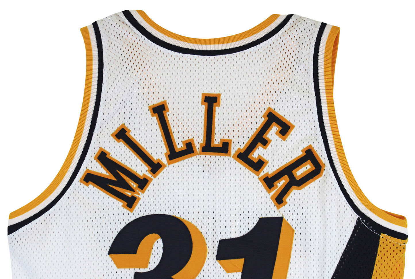 Pacers Reggie Miller ""To Shaq"" signiertes Spiel getragenes 1993-94 Champion Trikot BAS