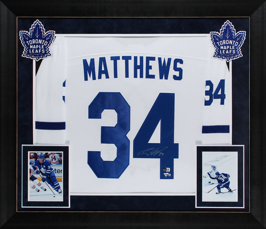 Leafs Auston Matthews authentisch signiertes, gerahmtes Trikot