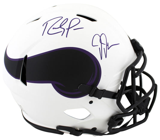 Randy Moss & Justin Jefferson signierter Mond F/S Speed Proline Helm BAS